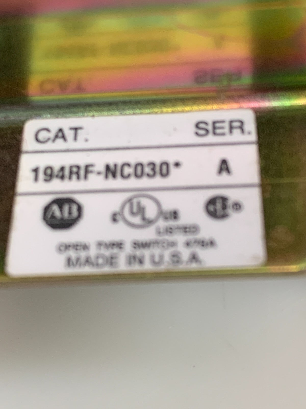 Allen Bradley 194RF-NC030 Ser A w/ 194R-NC030P3 Ser B Fuse Disconnect Switch1