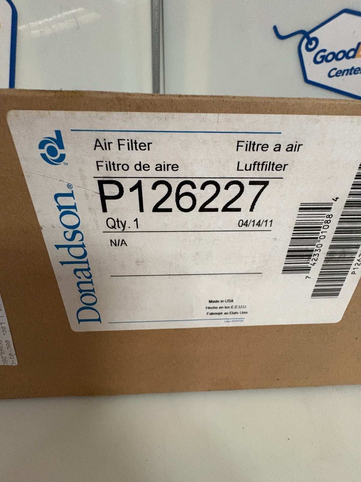 DONALDSON PANEL AIR FILTER P1262271