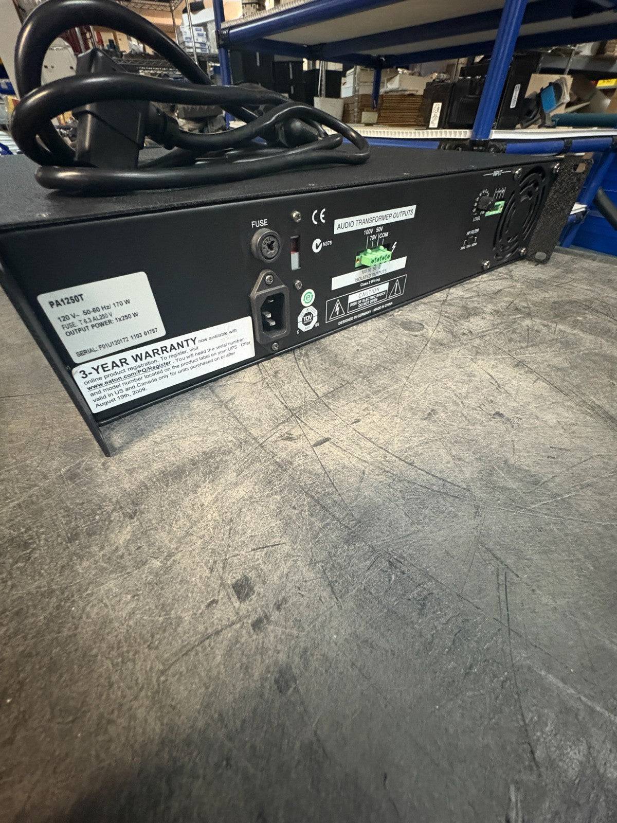 ELECTRO VOICE AUDIO TRANSFORMER OUTPUTS PA1250T