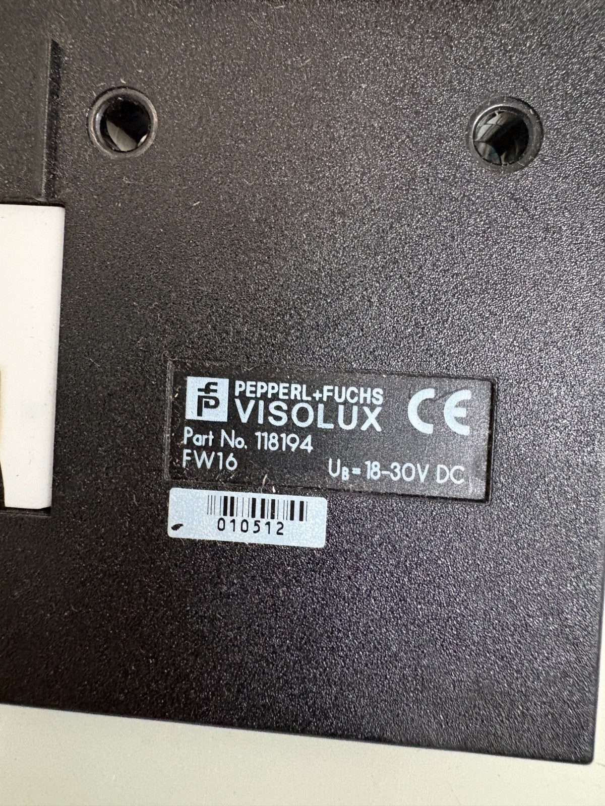 PEPPERL & FUCHS VISOLUX SENSOR 118194 FW 16