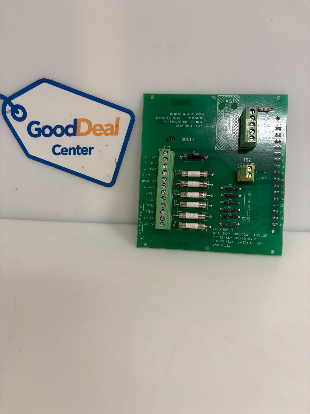 FANUC ROBOTICS SPEED SIGNAL CONDITIONER BACK PLANE EE-4526-605-001 REV B0