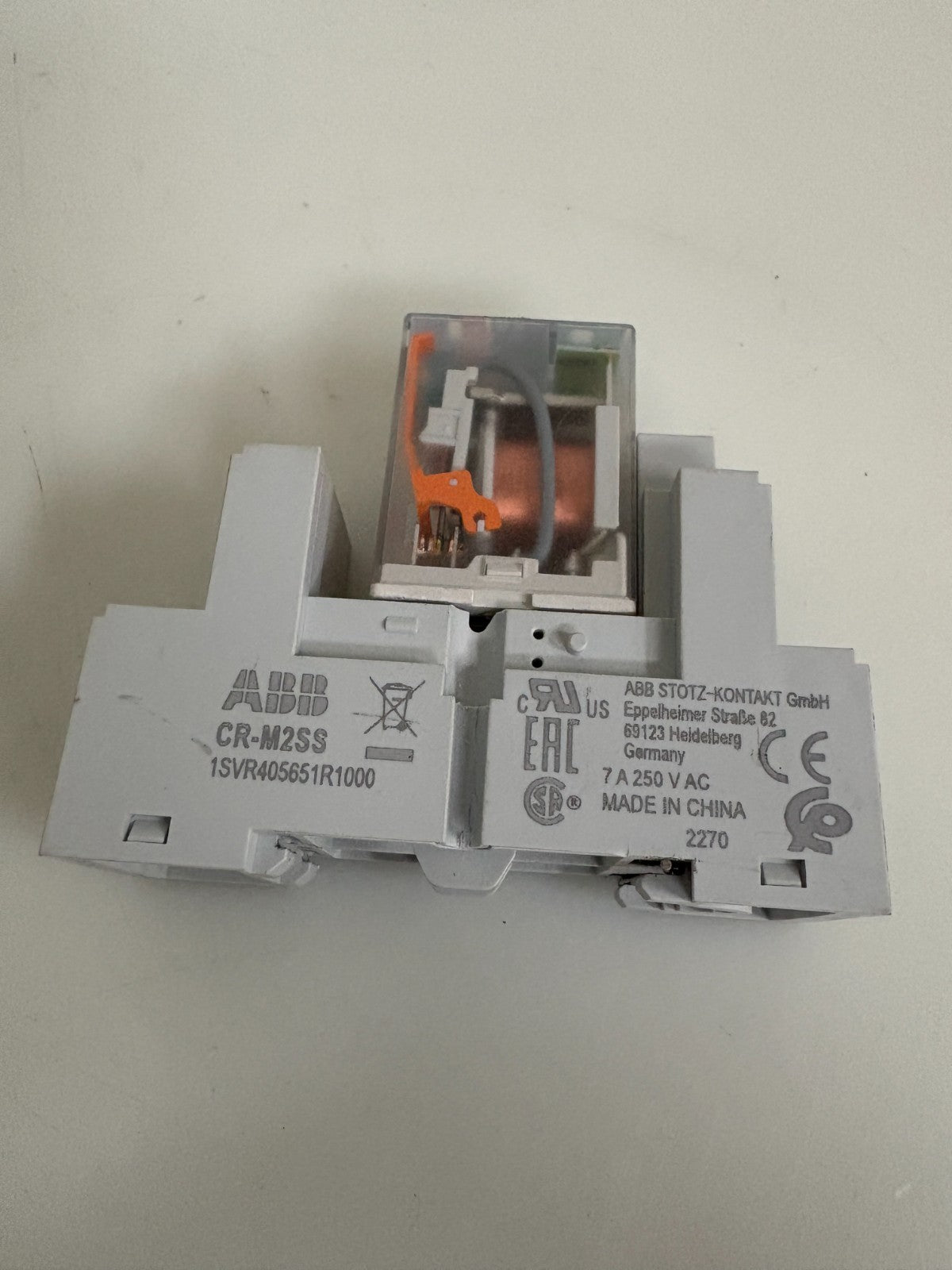 LOT OF 3 ABB FUSE RELAY CR-M024DC2L W/ABB CR-M2SS AND CR-P/M22 PROTECTIVE MODULE2