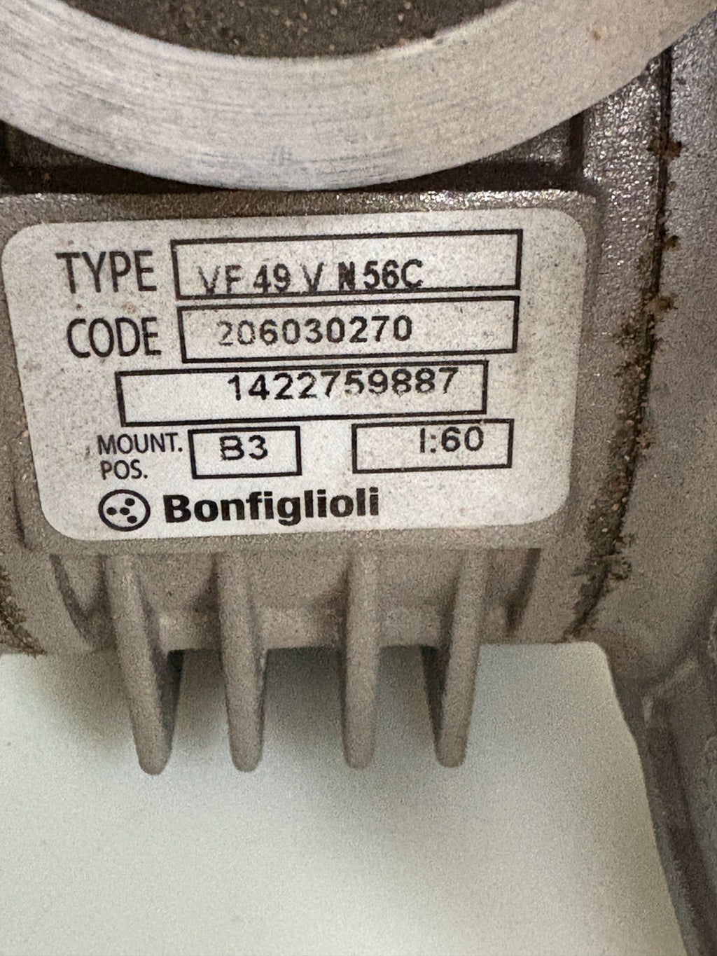 BONFIGLIOLI GEAR BOX VF49 VN56C