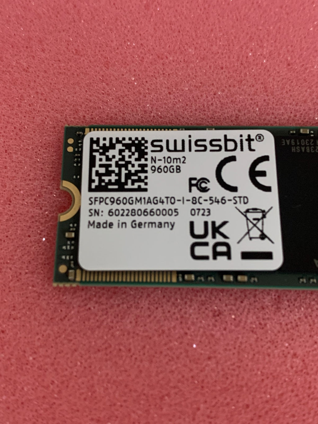 SWISSBIT SOLID STATE DRIVE-SSD 960GB-3V  SFPC960GM1AG4TO-I-8C-546-STD