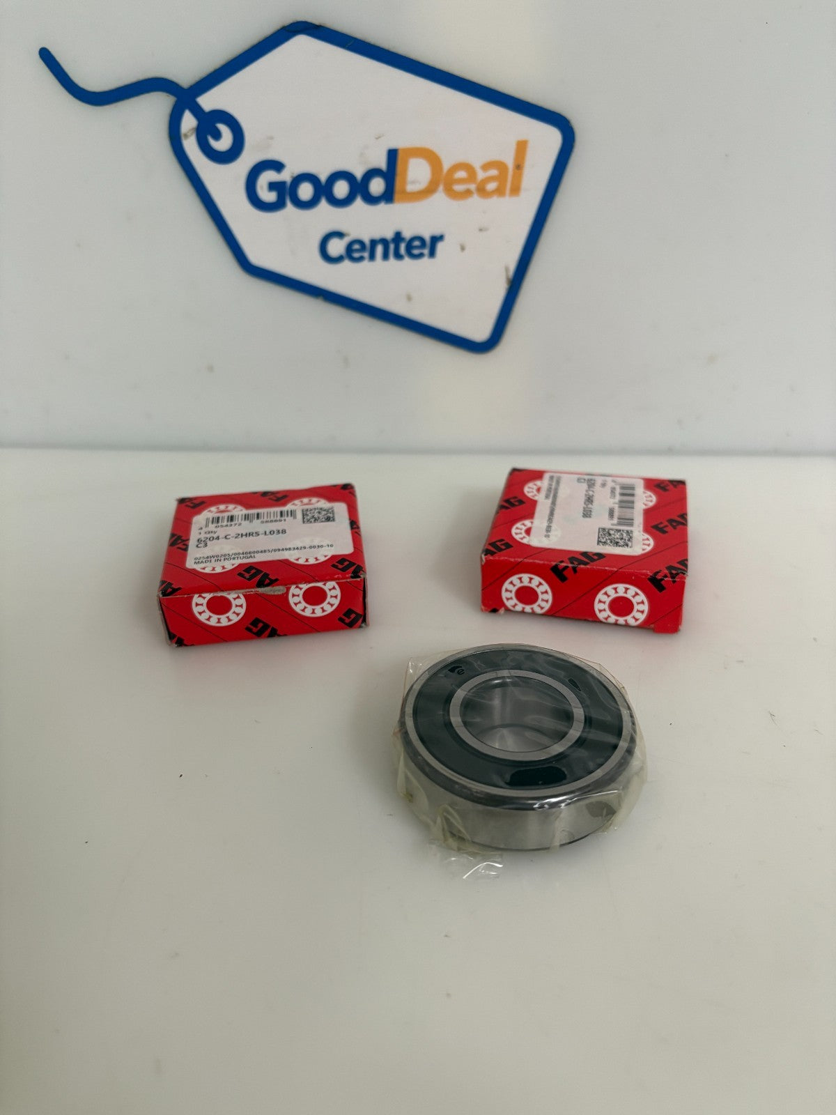 LOT OF 2 FAG DEEP GROOVE BALL BEARING 6204-C-2HRS-L038C30