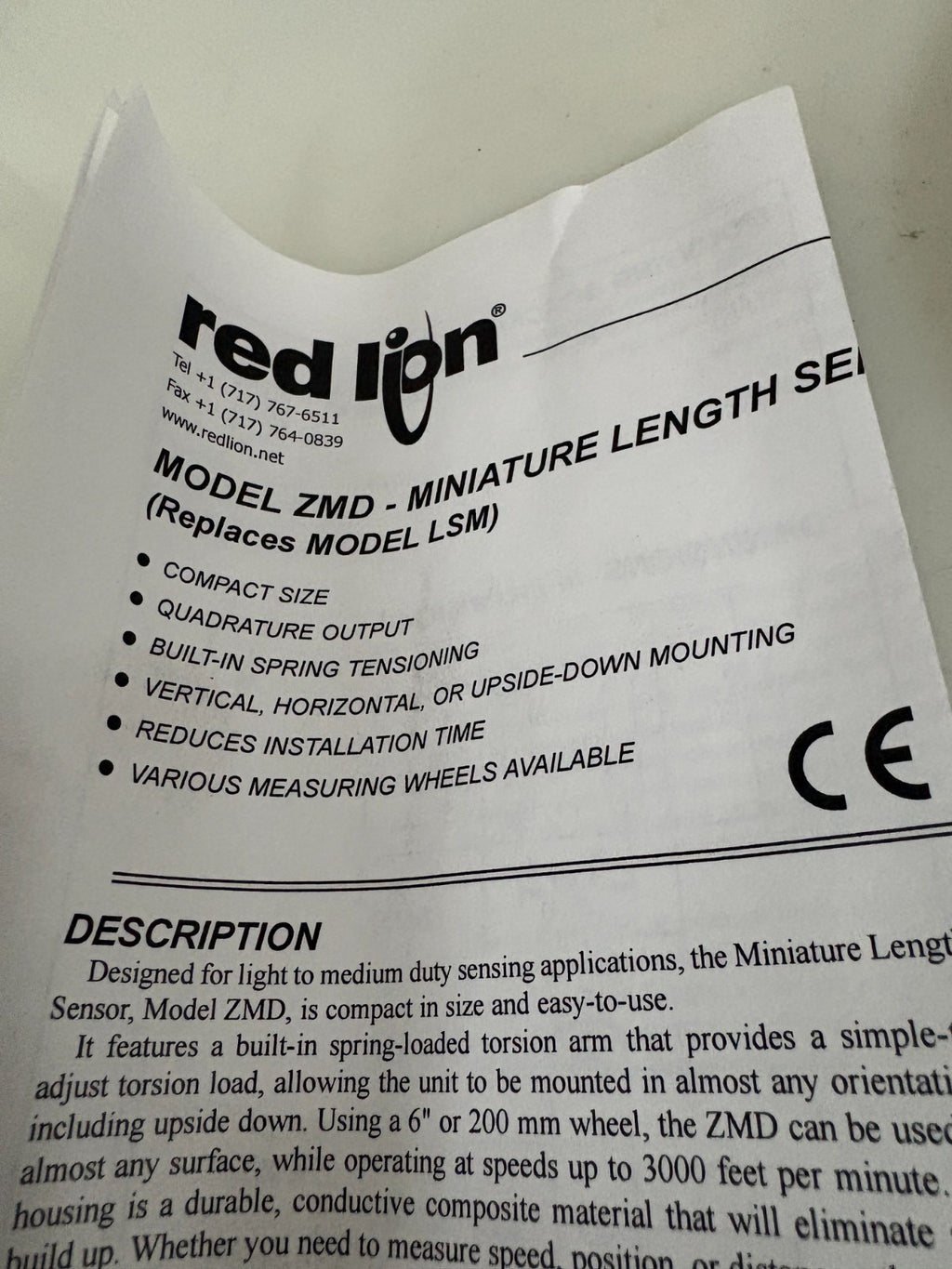 RED LION ROTARY ENCODER ZMD 2500B