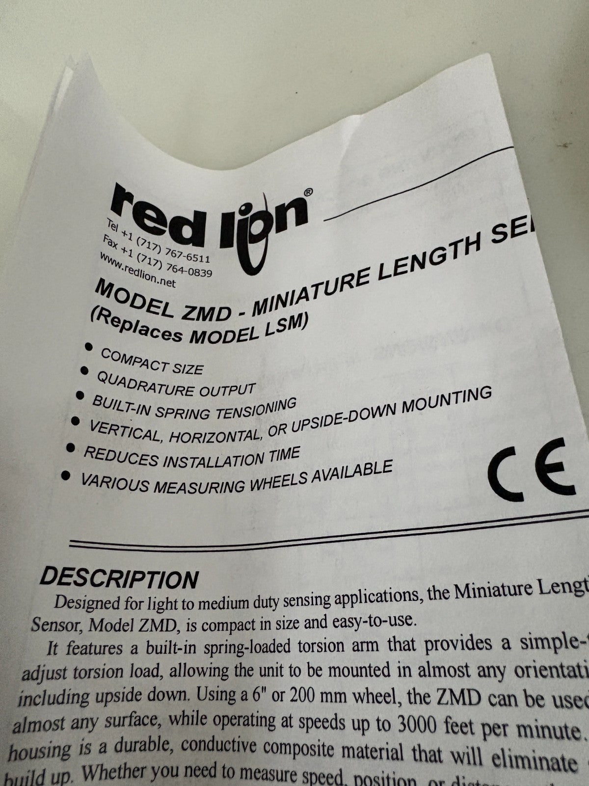 RED LION ROTARY ENCODER ZMD 2500B