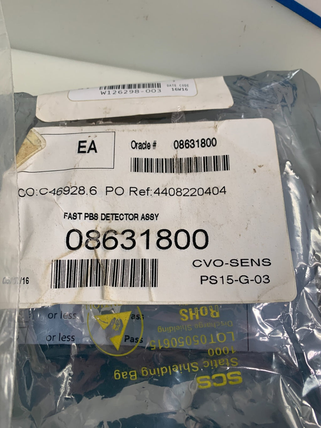 HONEYWELL MEASUREX FAST PBS DETECTOR ASSY C47076 086318002