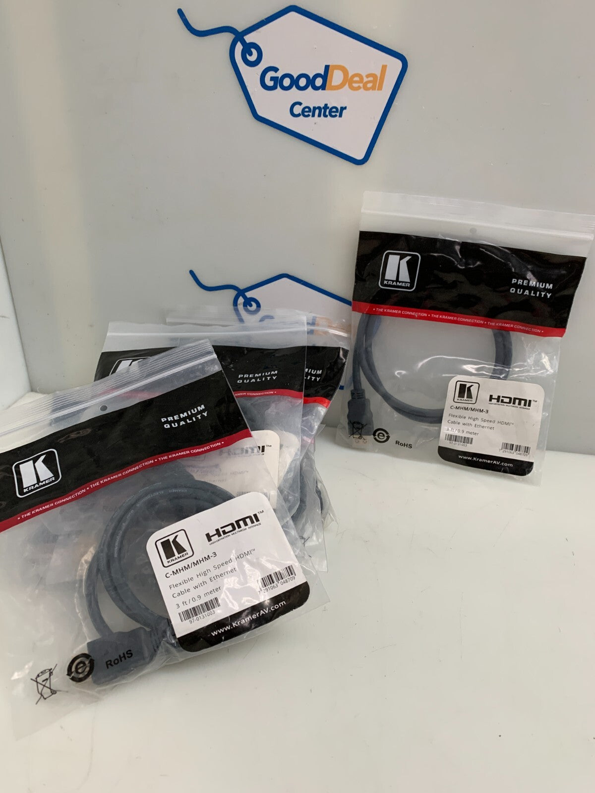 KRAMER HDMI Flexible High Speed Cable w/Ethernet C-MHM/MHM-3  (Lot of 10)