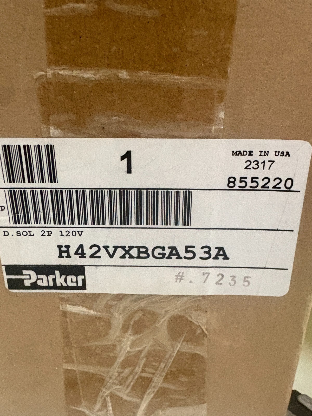PARKER ELECTROMAGNETIC VALVE H42VXBGA53A3