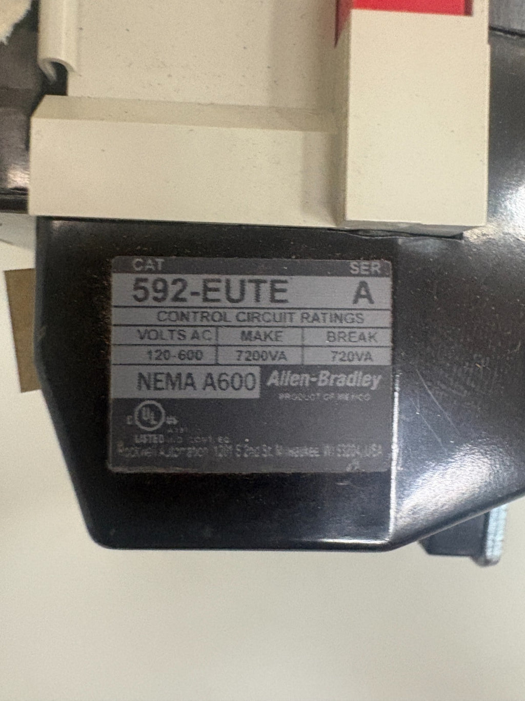 ALLEN BRADLEY OVERLOAD RELAY 592-EUTE A 3