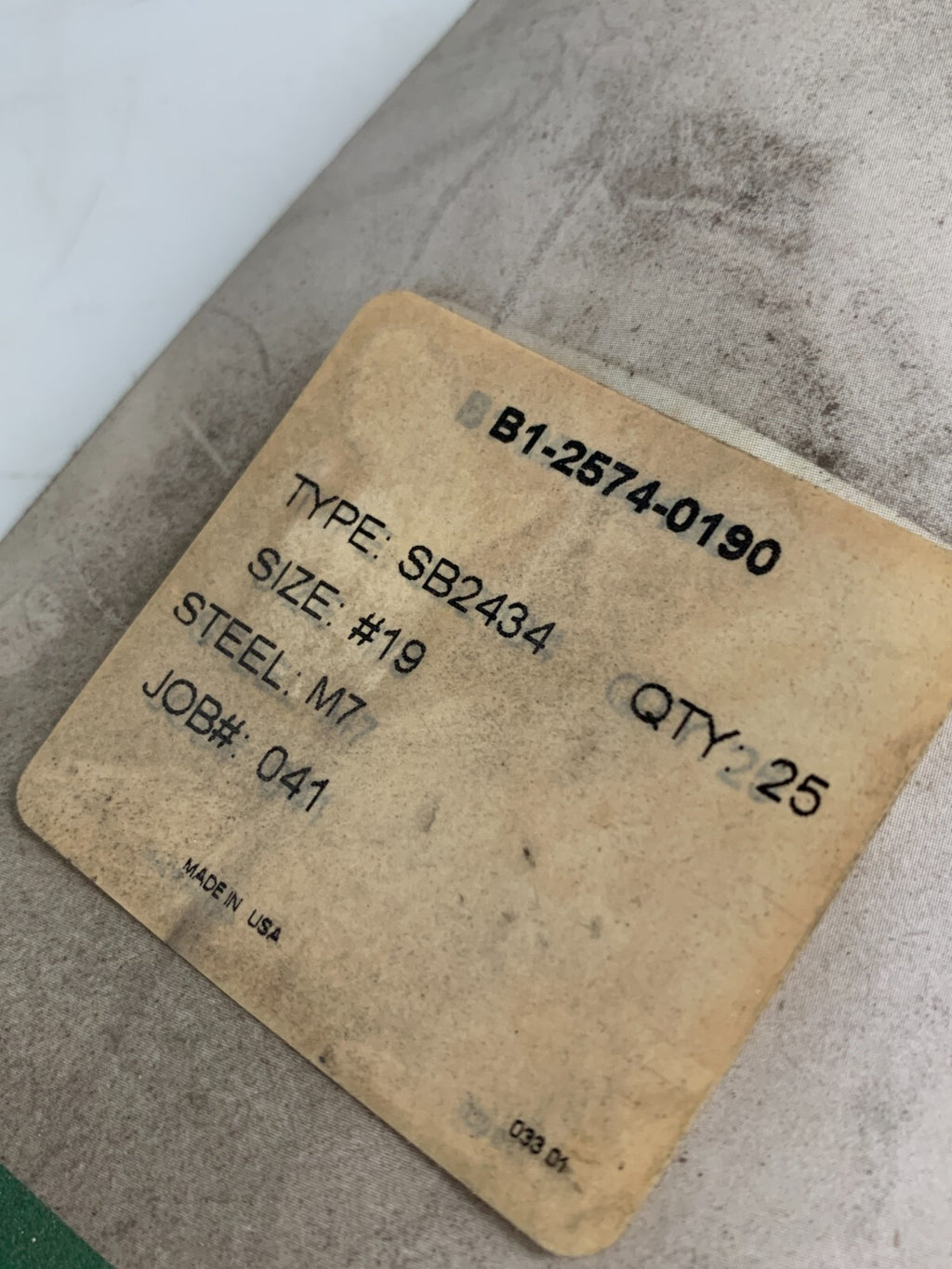 PRECISION TWIST DRILL SIZE #19 TYPE SB2434 STEEL M7