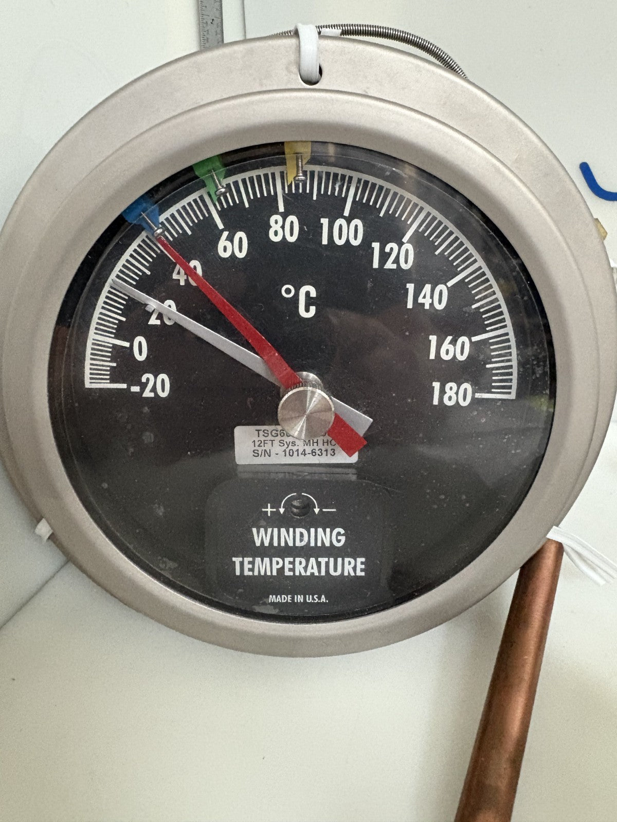 JOHN WEISS WINDING TEMPERATURE GAUGE TSG60S 3S-93 CABLE AND PROBE