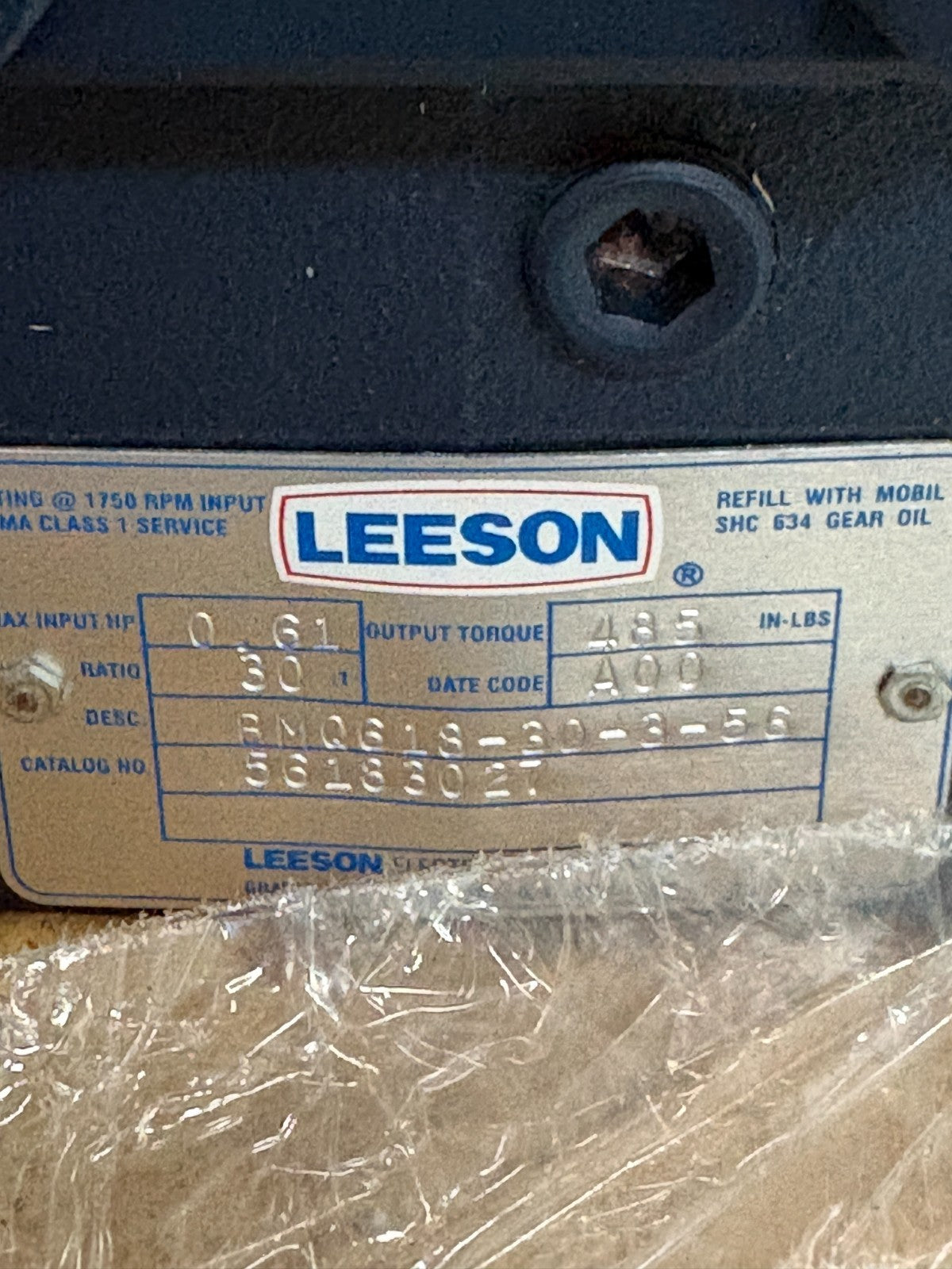 LEESON IRONMAN GEAR BOX BMQ618-30-3-562