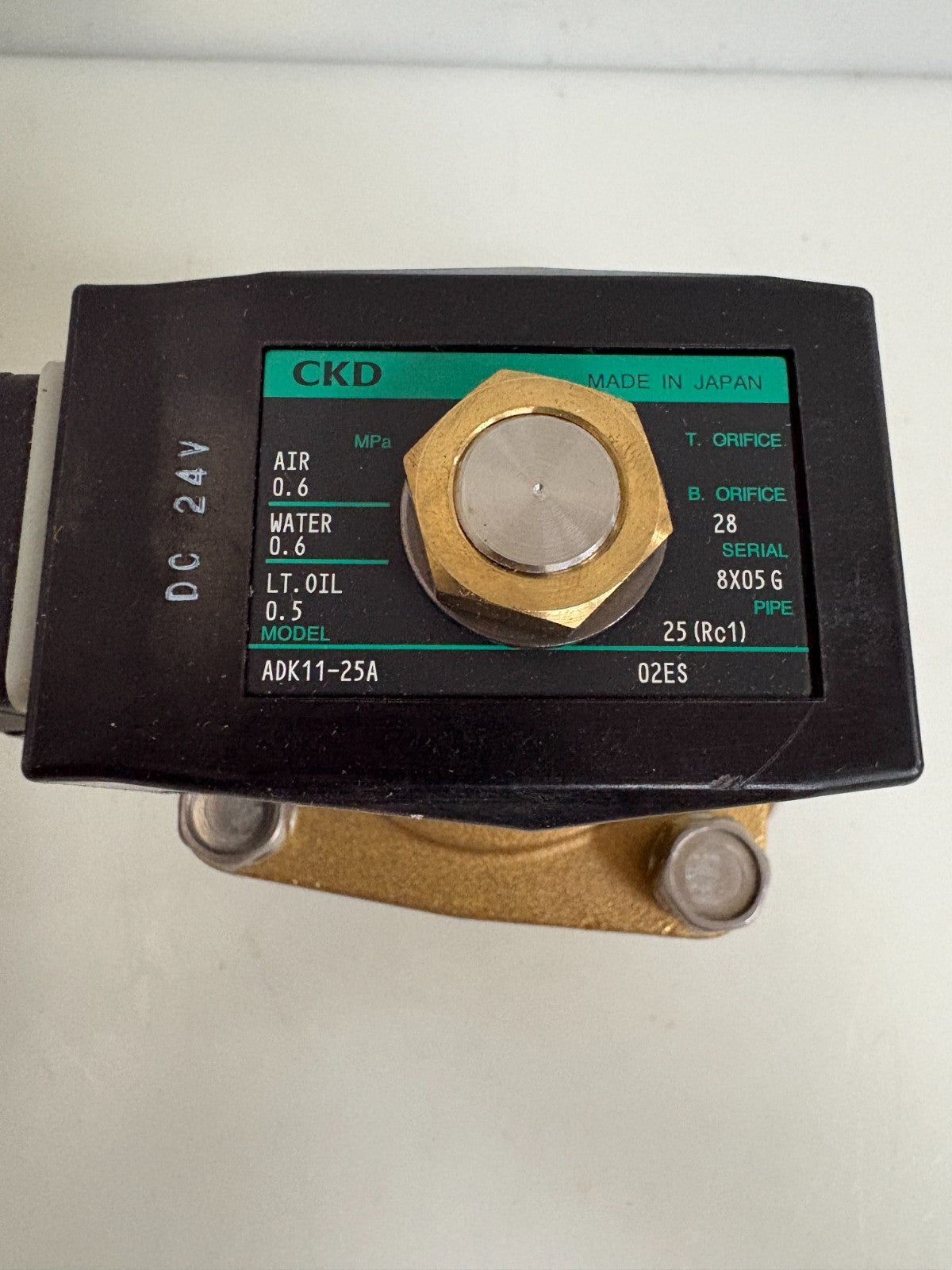 CKD SOLENOID VALVE ADK11-25A-02ES-DC24V