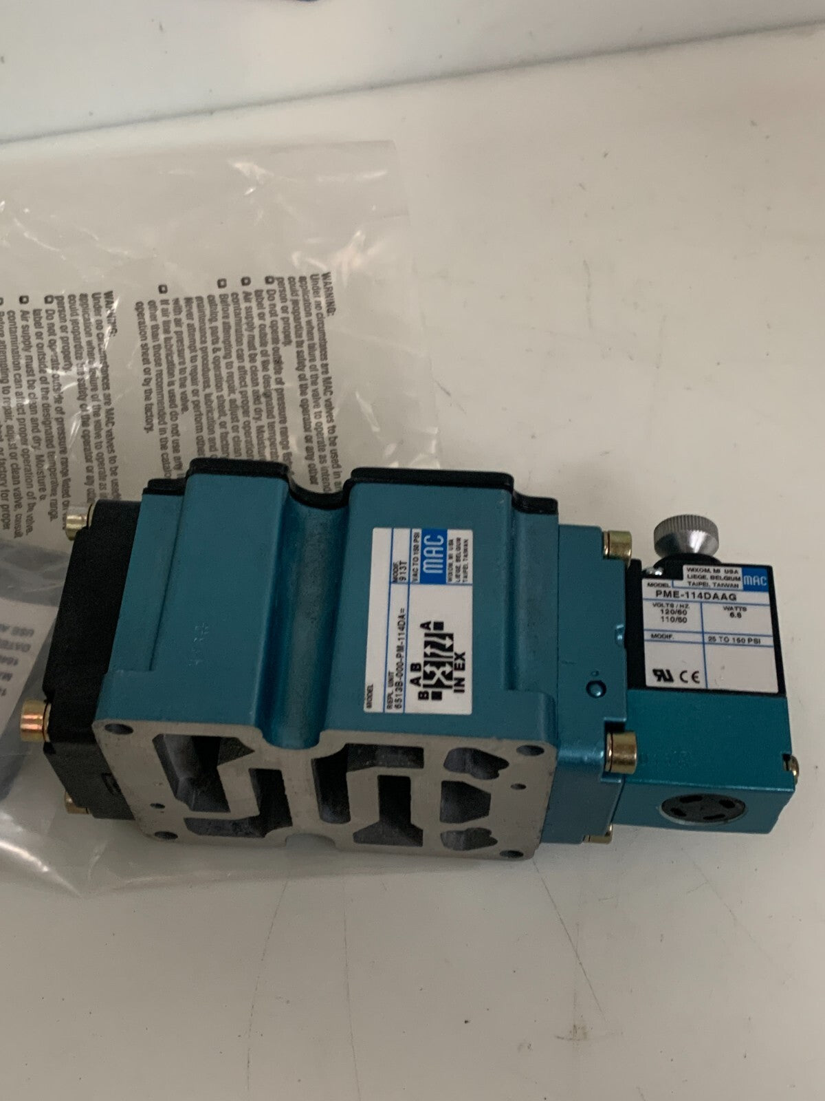MAC VALVES 120 PSI 6513B-000-PM-114DA5