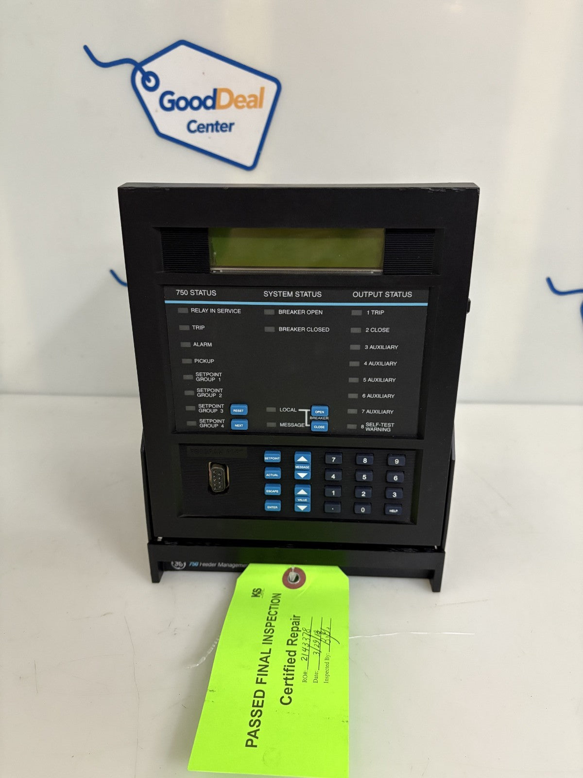 GENERAL ELECTRIC SR 750 FEEDER MANAGEMENT RELAY 750-P5-G5-S5-HI-A20-R0