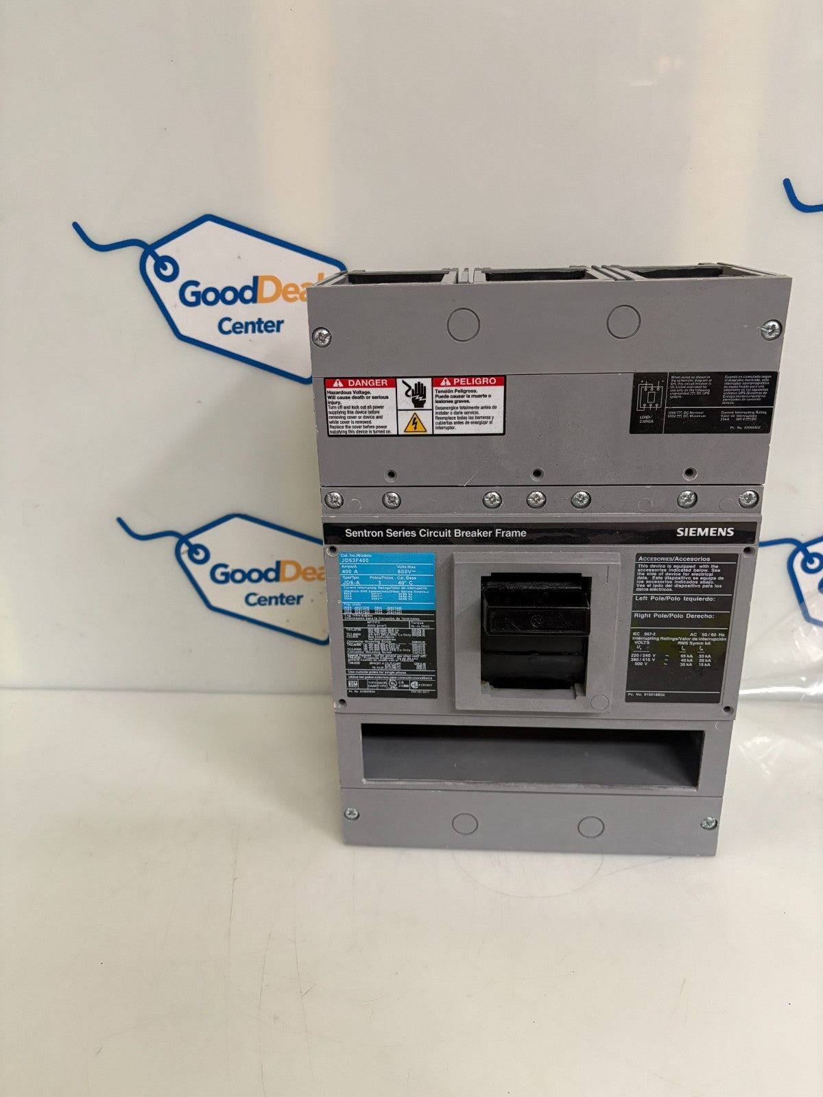 SIEMENS 400 AMP SENTRON CIRCUIT BREAKER JD63F400 0