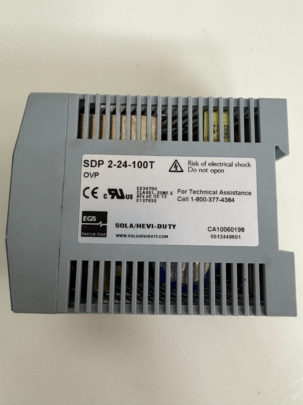 SOLA POWER SUPPLY SDP 2-24-100T