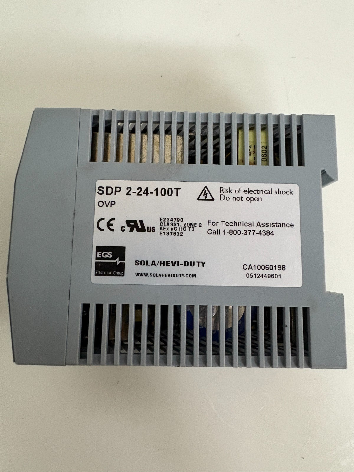 SOLA POWER SUPPLY SDP 2-24-100T