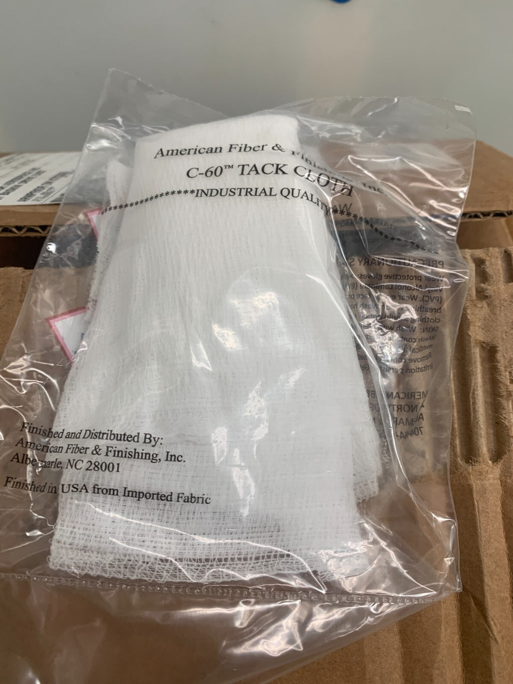 American Fiber & Finishing C-60 30in x 36in Tack Rags Cloth 700940 Case of 50