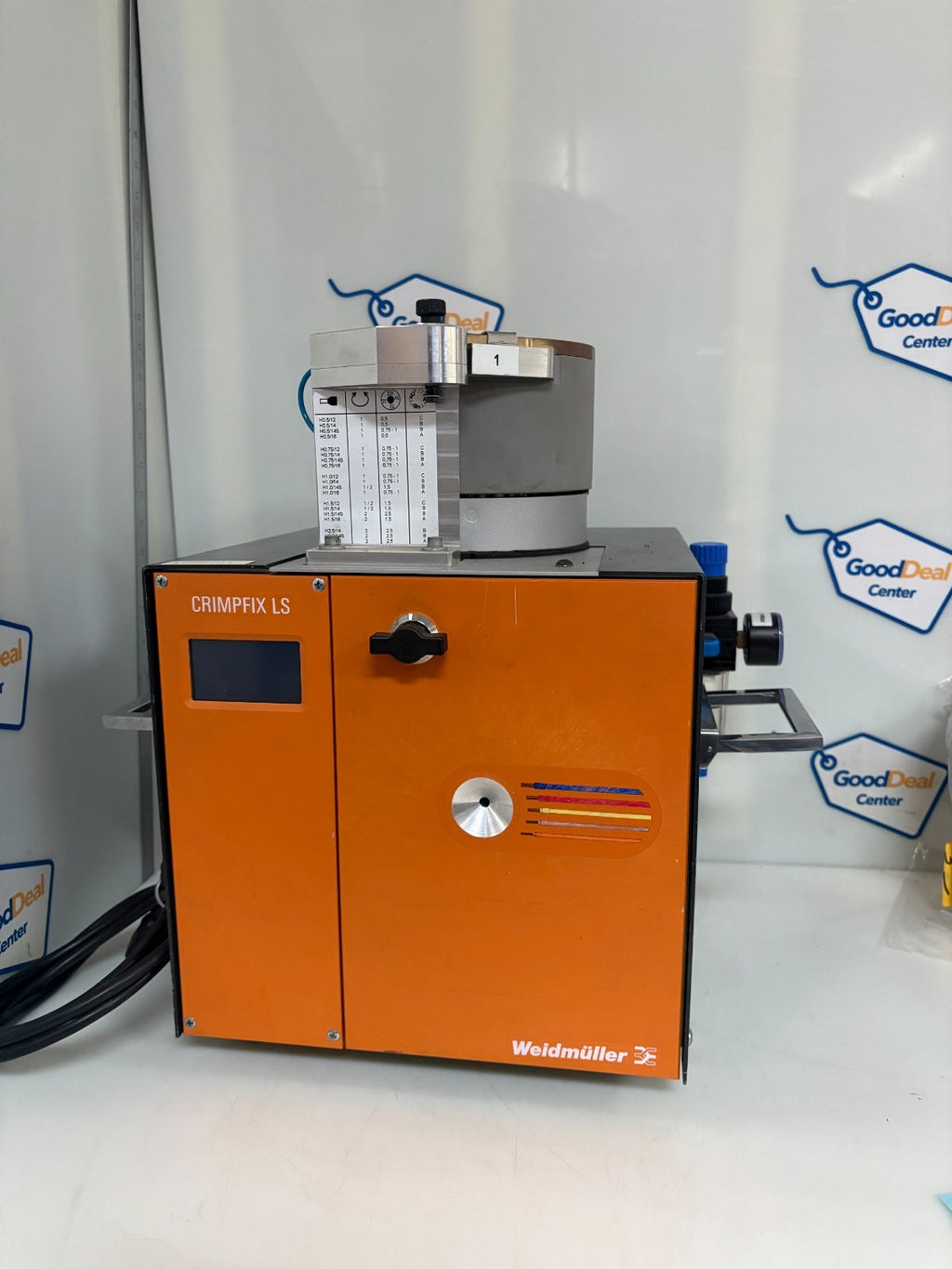 WEIDMULLER AUTOMATIC STRIPPER AND CRIMPER CRIMPIX LS 1538 W/ 3 EXTRA BOWLS0