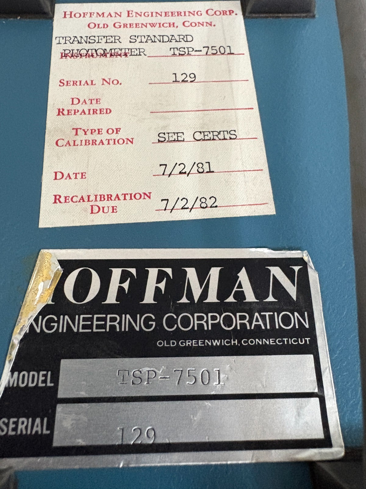 HOFFMAN PHOTOMETER TSP-75013