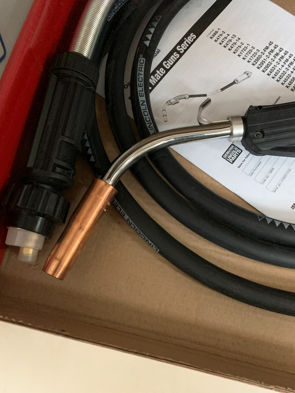 LINCOLN SEMI AUTOMATIC MIG WELDING GUN 400 FM 15' CABLE3