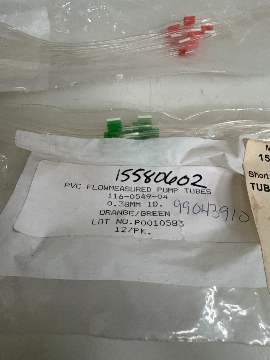 LOT OF 2 ORMANTINE PVC 2 BRIDGES FLOWMEASURED PUMP TUBES 116-0549-04