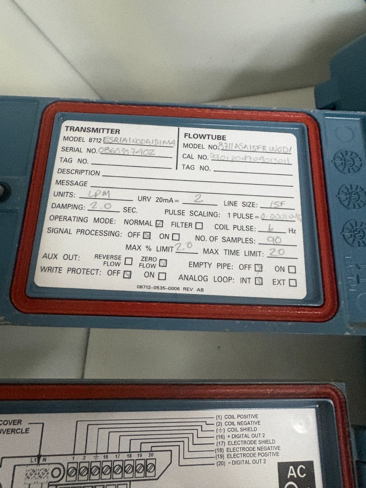 ROSEMOUNT SMART FAMILY TRANSMITTER 8712ESR1A1NODA1D1 M4