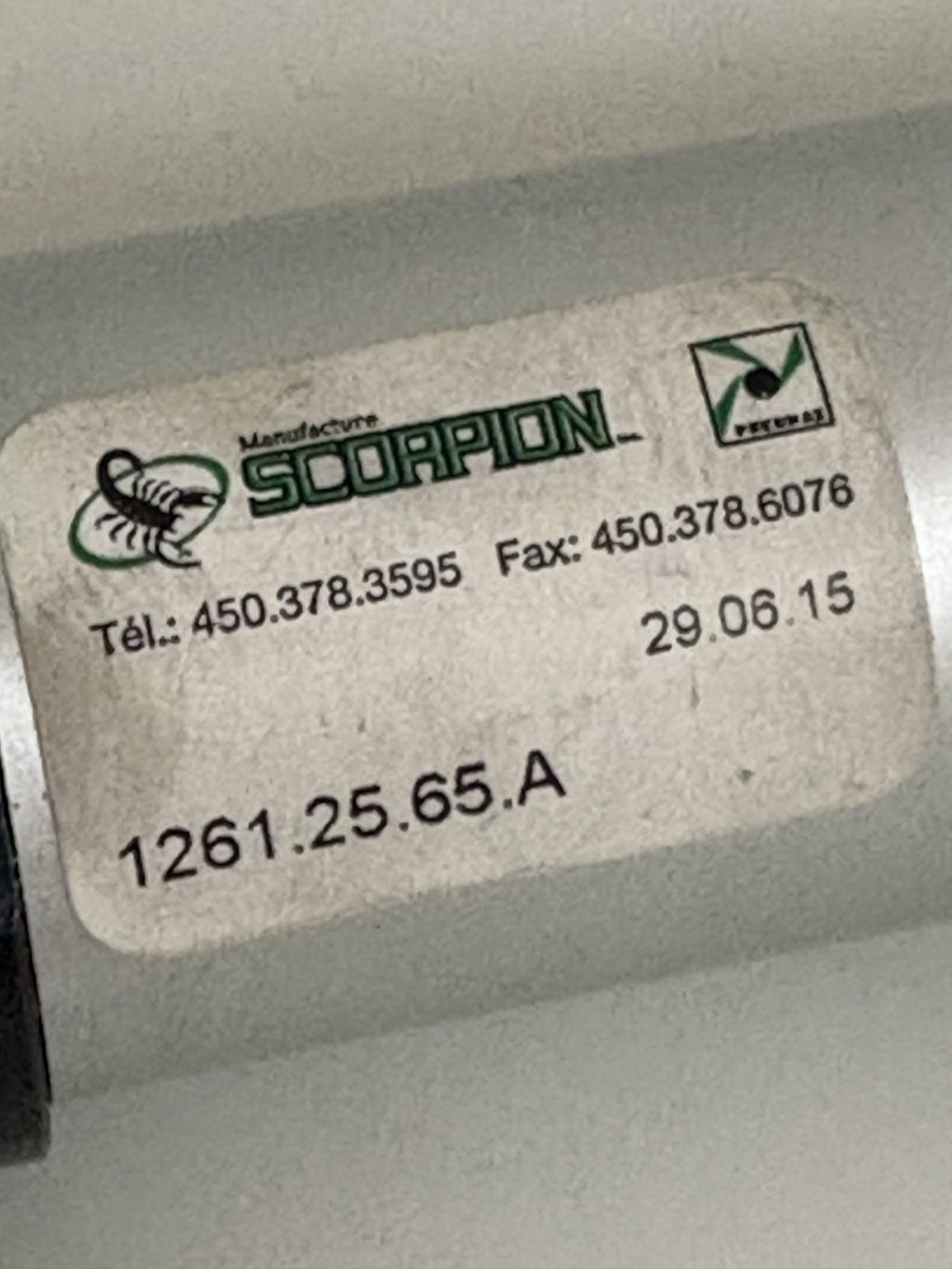 PNEUMAX SCORPION CYLINDER 1261.25.65.A
