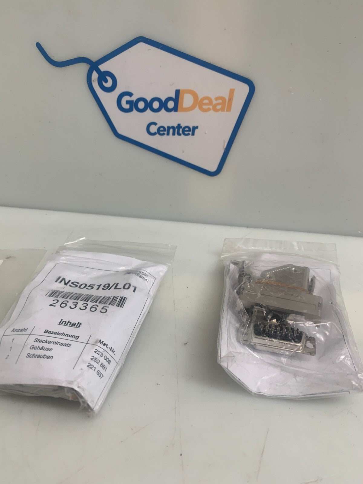 Lot of 2 Rexroth Indramat Male Set Connector INS0519/L01 263365