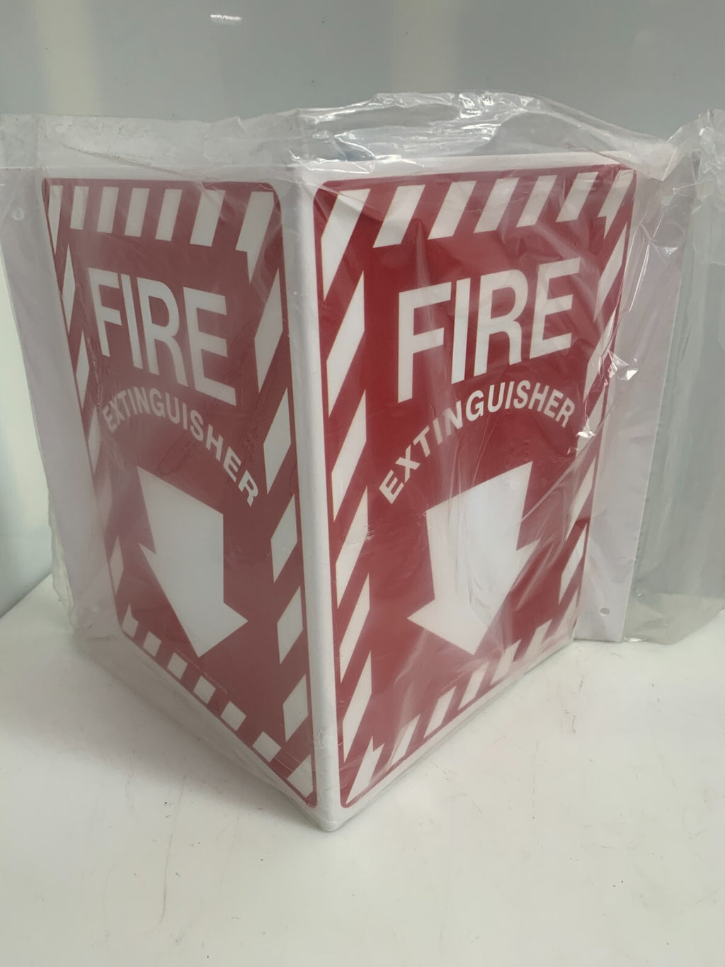 Lot of 6 Accuform Double Sided Fire Extinguisher Sign PSP3590