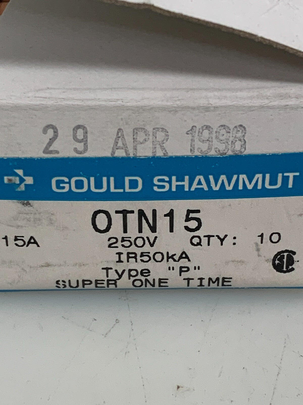 GOULD SUPER ONE TIME 15 AMP FUSE OTN 15 AMP