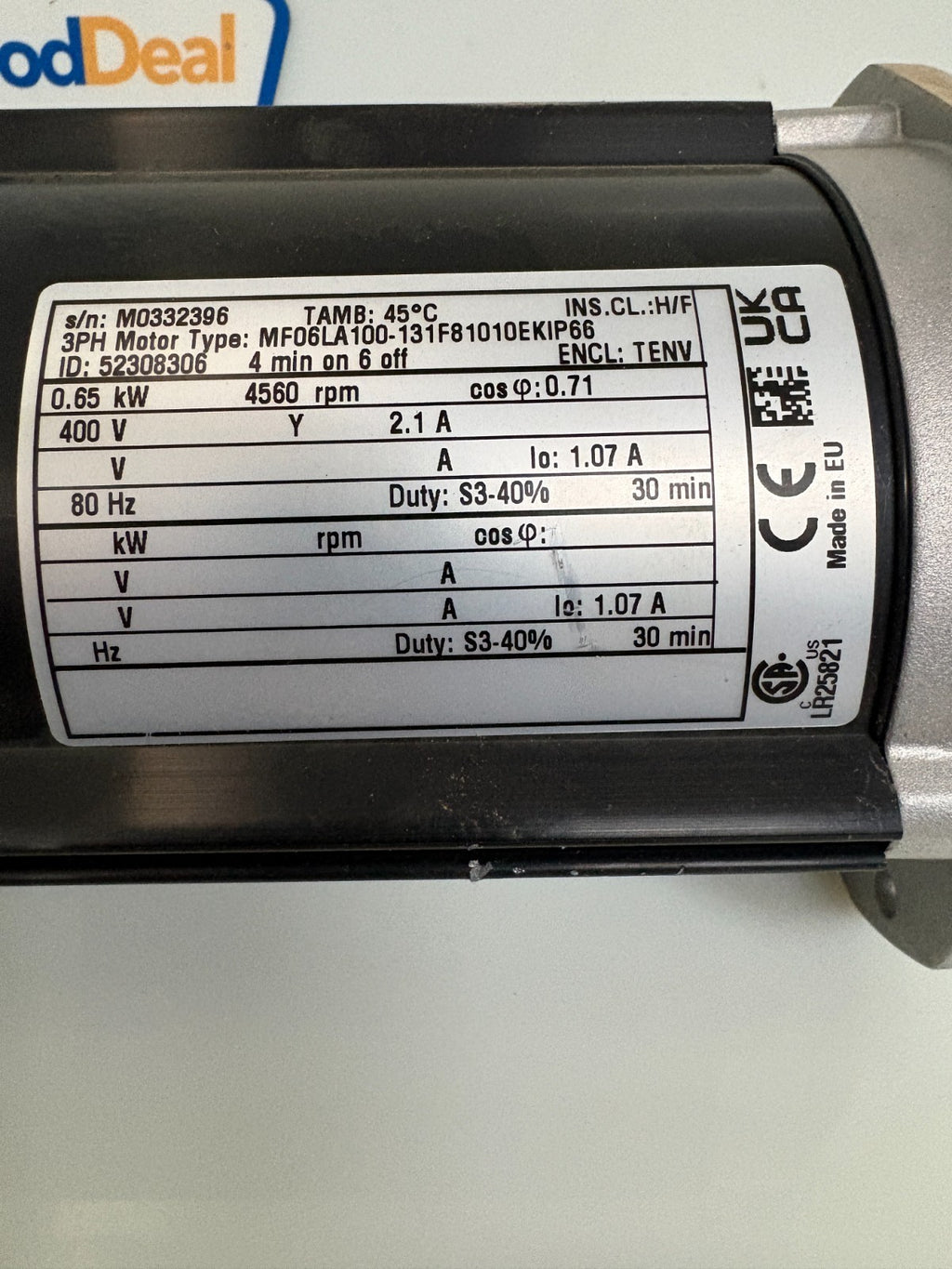 KONECRANES SERVO MOTOR MF06LA100-131F81010EKIP66
