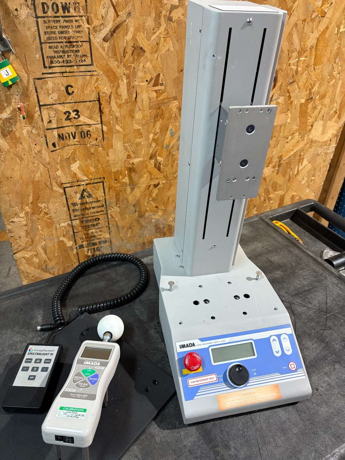IMADA VERTICAL HIGH PERFORMANCE MOTORIZED TENSILE PULL FORCE TEST MX2-1100