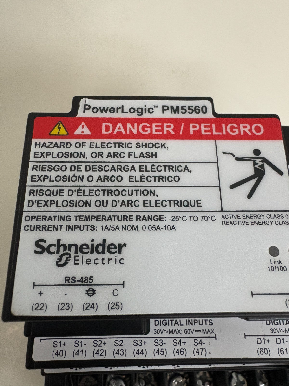 SCHNEIDER ELECTRIC POWER LOGIC PM5500 POWER METER