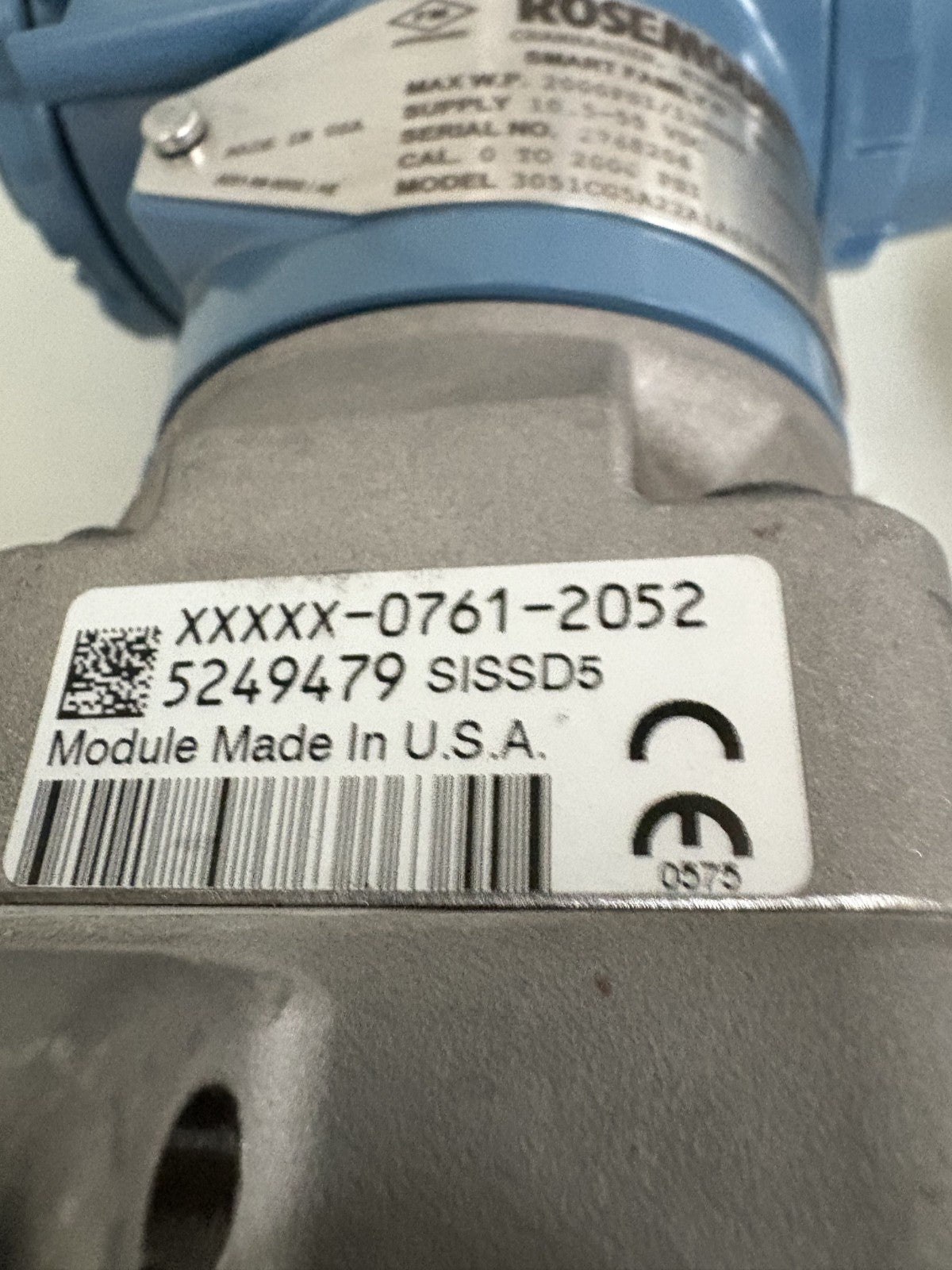 ROSEMOUNT SMART FAMILY PRESSURE TRANSMITTER 3051CG5A22A1AS1B4M5 W/MODULE3