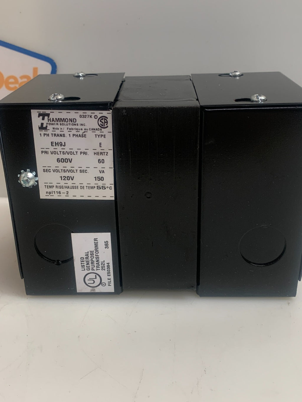 HAMMOND MANUFACTURING EH9J Control Transformer