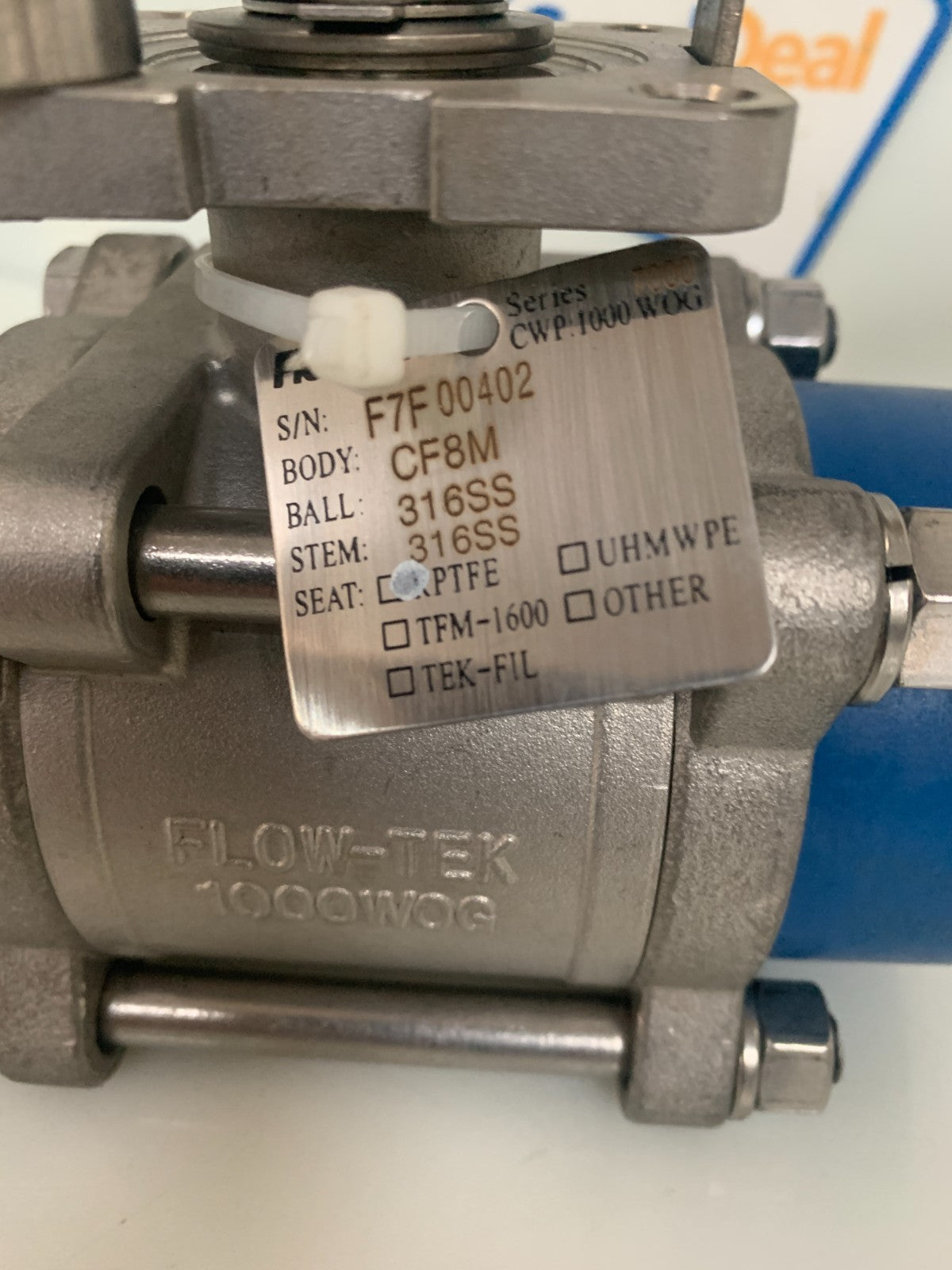 FLOW-TEK SERIES 7000 CF8M1 1/2" 1000 WOG S.STEEL VALVE1