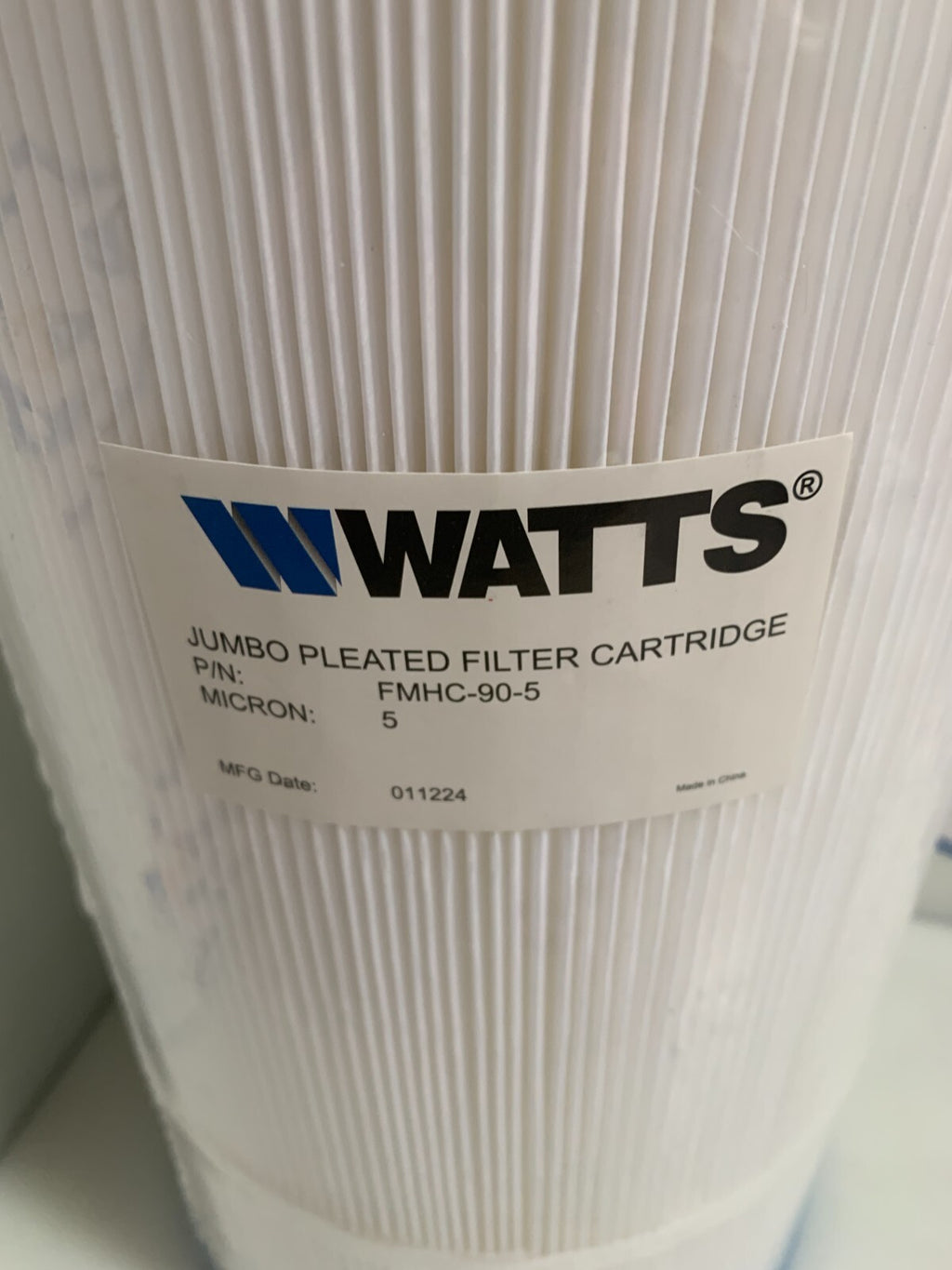 WATTS FLOW MAX JUMBO PLEATED FILTER CARTRIDGE 5 MIC FMHC-90-5EZ