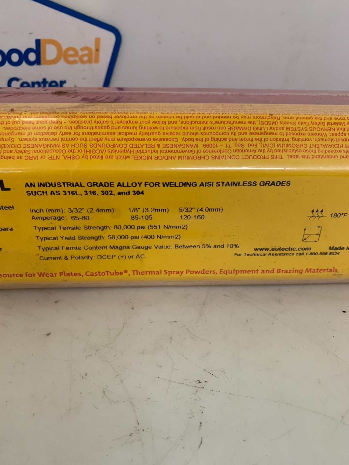 CASTOLIN EUTECTIC EUTECTRODE 53L ALL POSITION STAINLESS STEEL ELECTRODE 11.5 LB