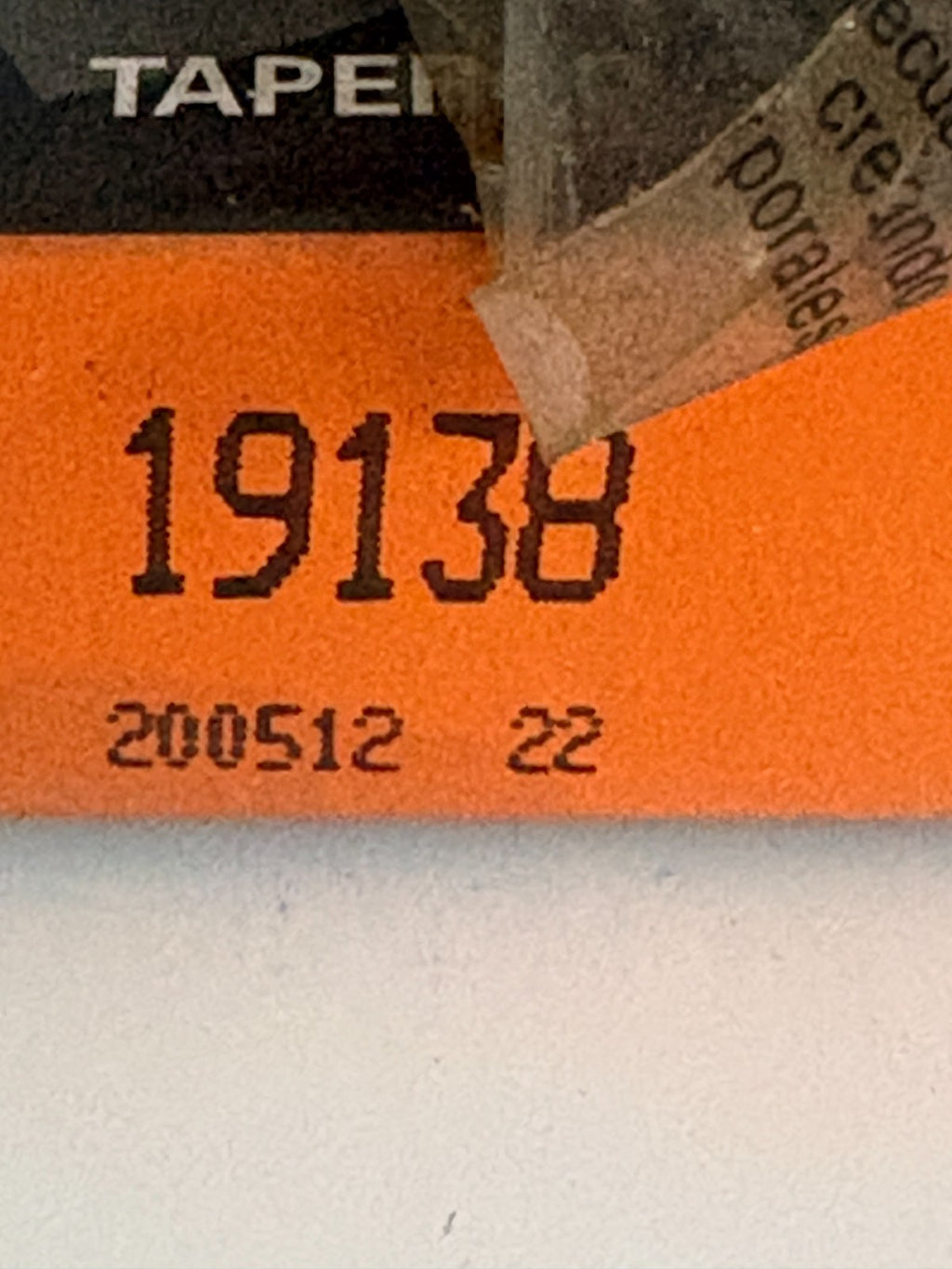 TIMKEN TAPERED BALL BEARING 19138 2