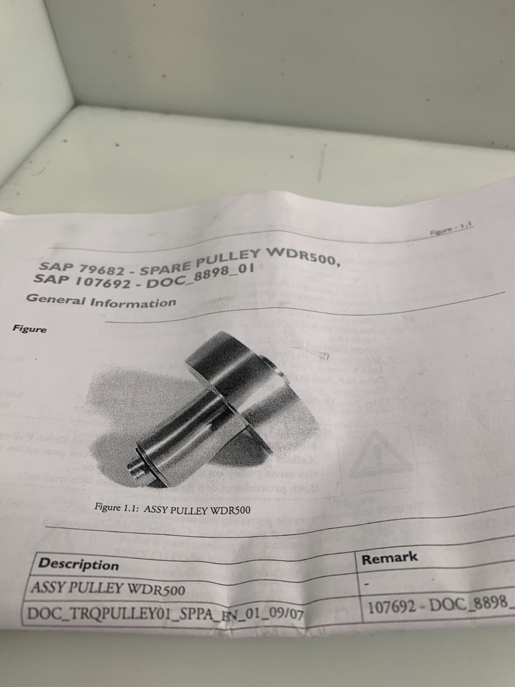 Xeikon 79682 Spare Pulley WDR 500