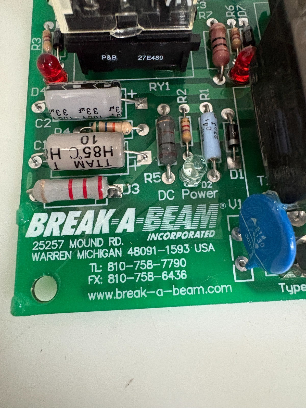 BREAK-A-BEAM M-555-A PALM BUTTON CONTROL BEAM 1