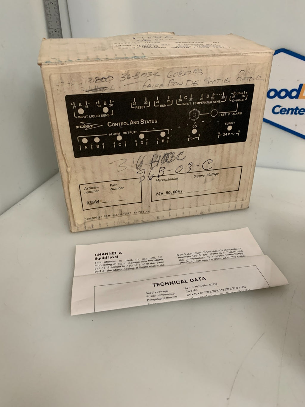 FLYGT CONTROL AND STATUS MODULE #83584 24V3