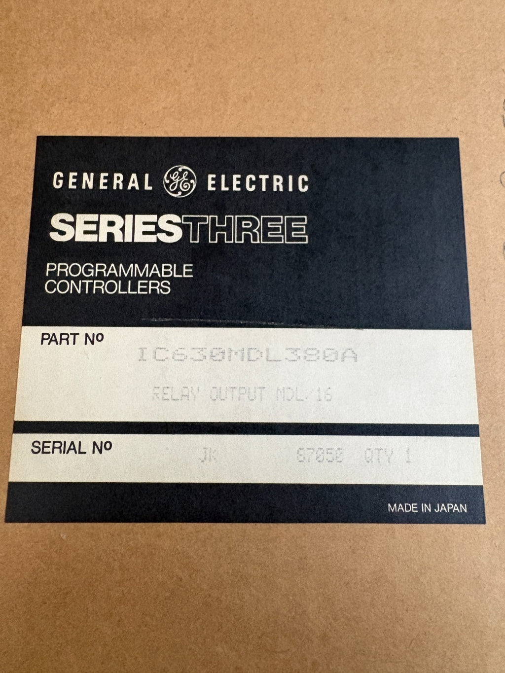 GE FANUC SERIES 3 RELAY OUTPUT MDL 16 IC630MDL 380 A 4