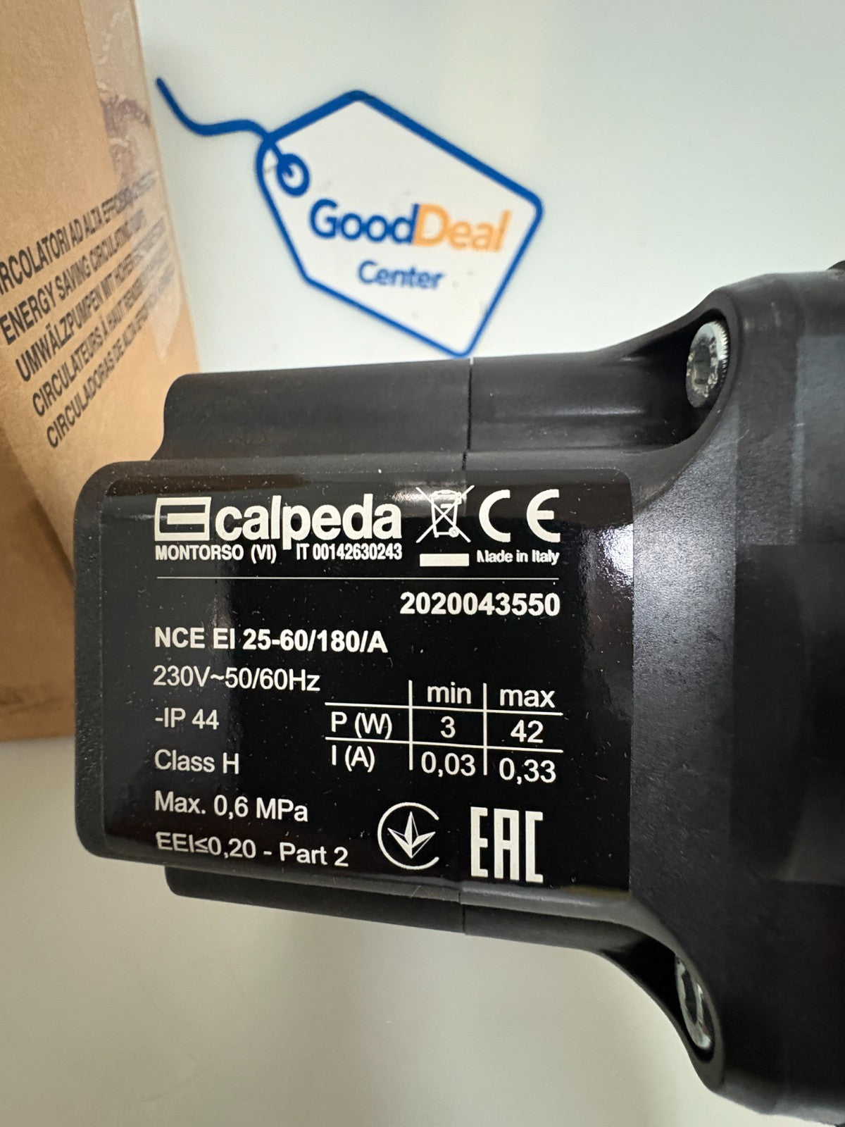 CALPEDA HIGH CAPACITY CIRCULATOR NCE EI 25-60/180/A