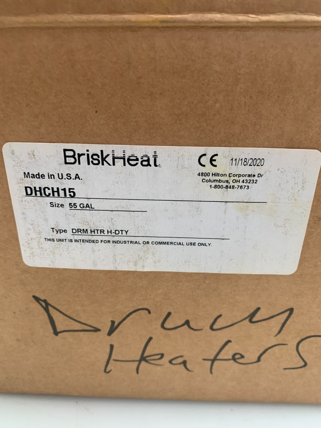BriskHeat DHCH15 55 Gallon Drum Heater 120V 1200W DRM HTR H-DTY1