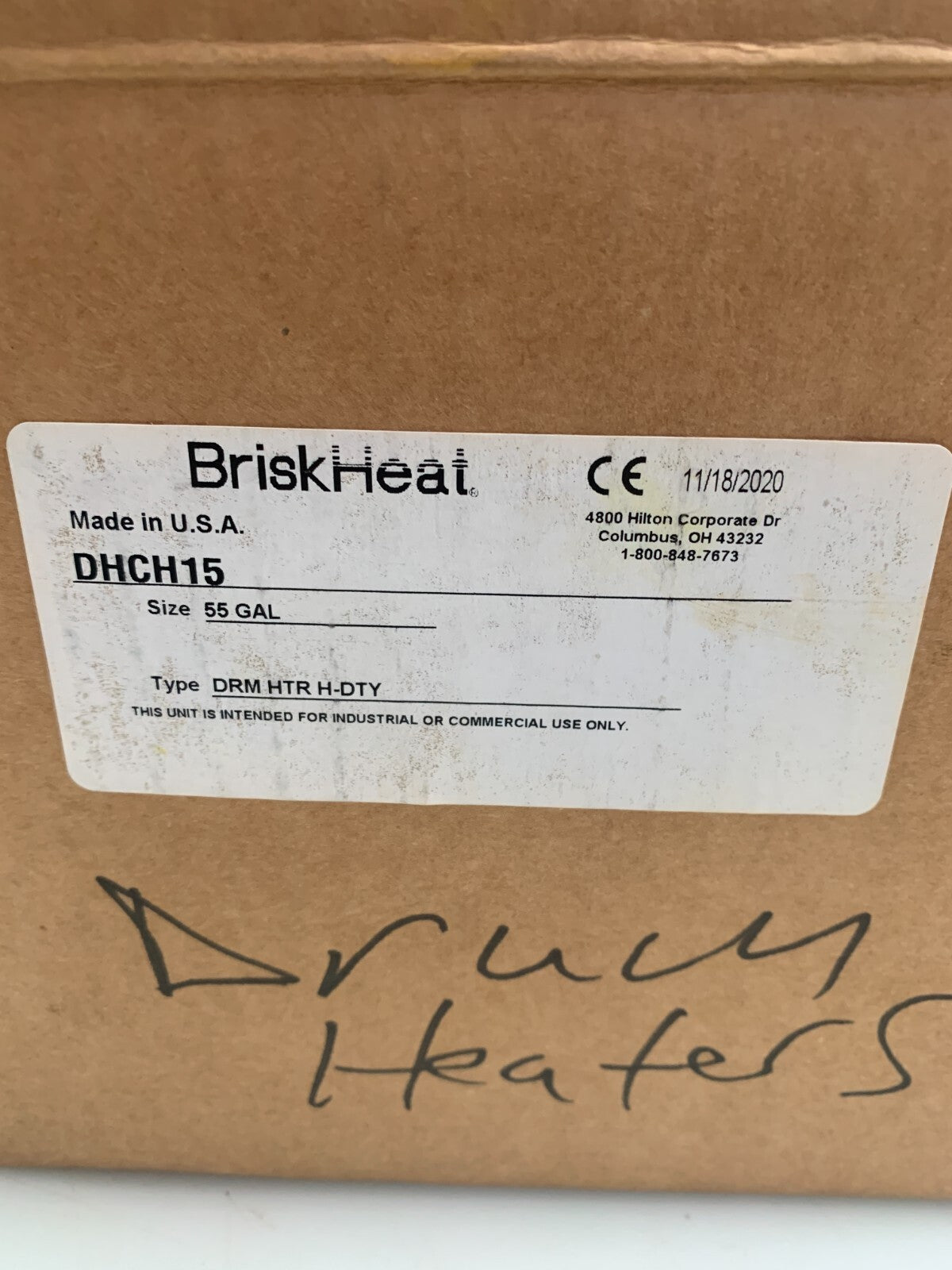 BriskHeat DHCH15 55 Gallon Drum Heater 120V 1200W DRM HTR H-DTY1